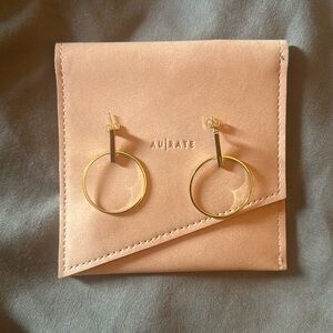 Aurate Gold earrings. Worn once and clean.
